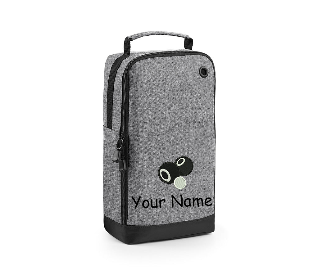 Personalised Lawn Bowls Shoe Bag Embroidered great gift
