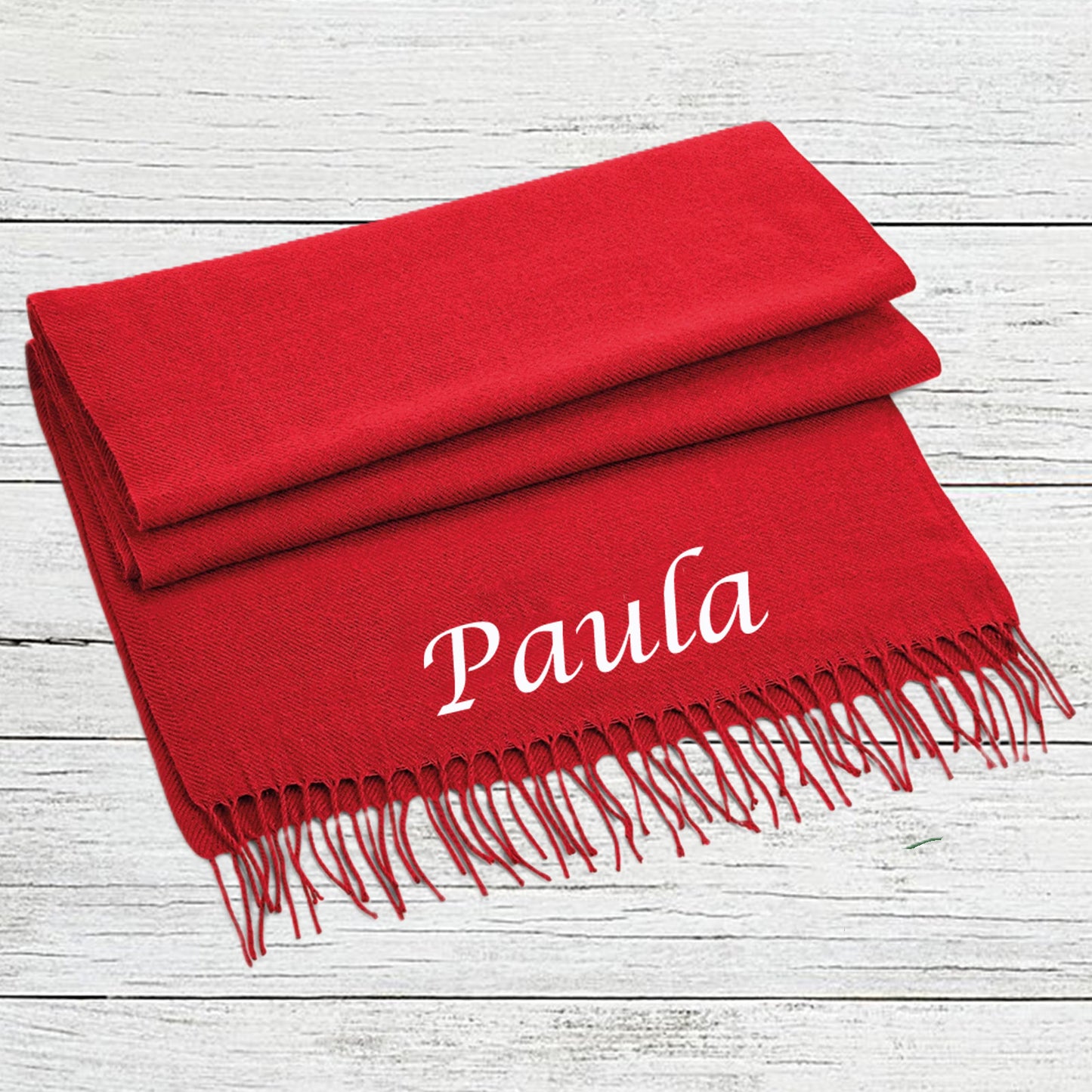 Luxury Personalised Scarf – Custom Embroidered with Name/Initials - Perfect Gift