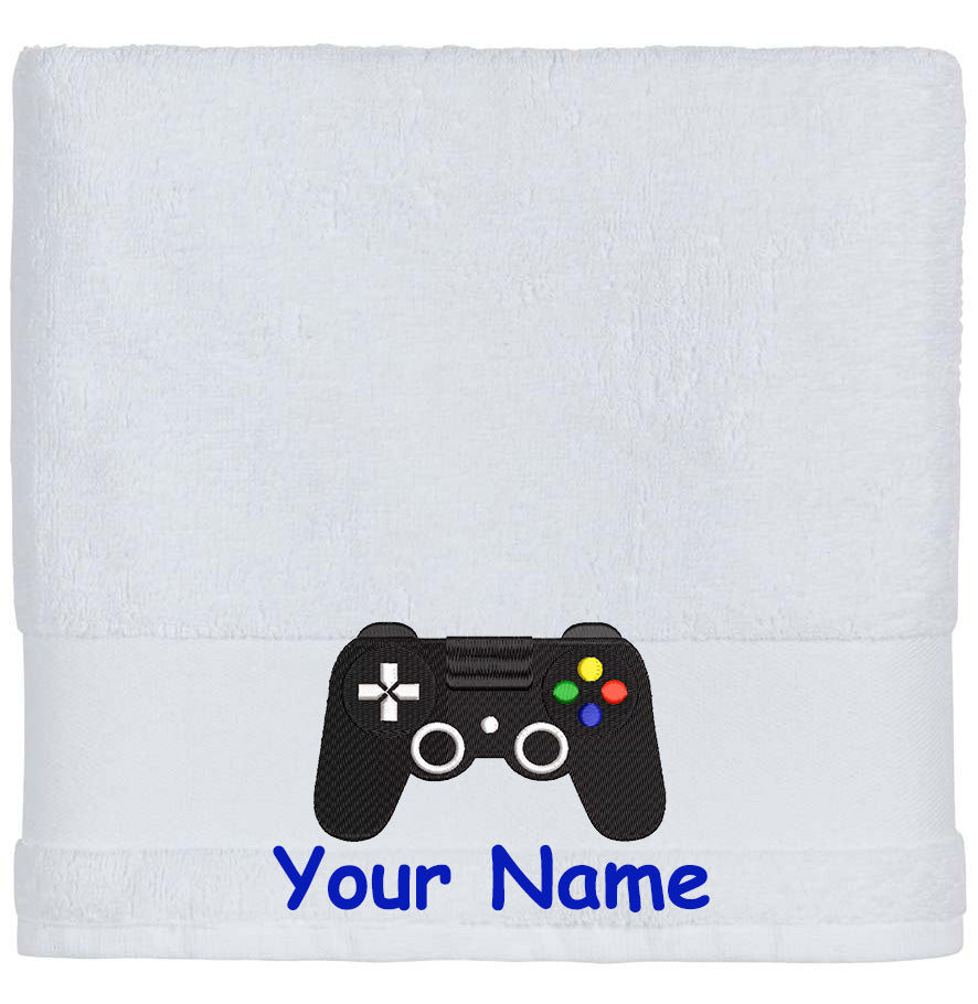 Personalised Embroidered Gaming Hand Towel  Name/text