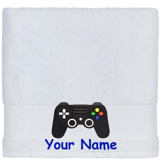 Personalised Embroidered Gaming Hand Towel  Name/text