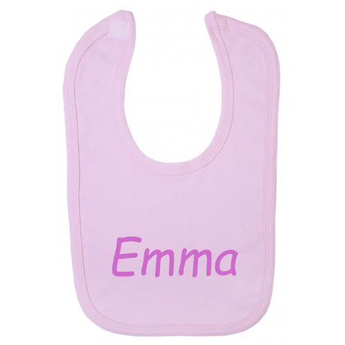 Baby BIB Personalised Embroidered Cotton Gift Girls Any Name