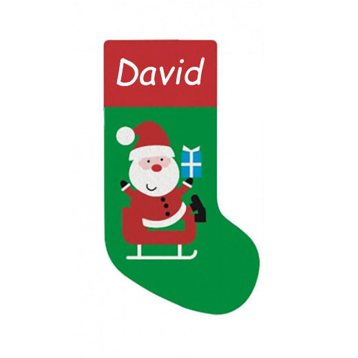 Personalised Christmas Santa Embroidered Stocking